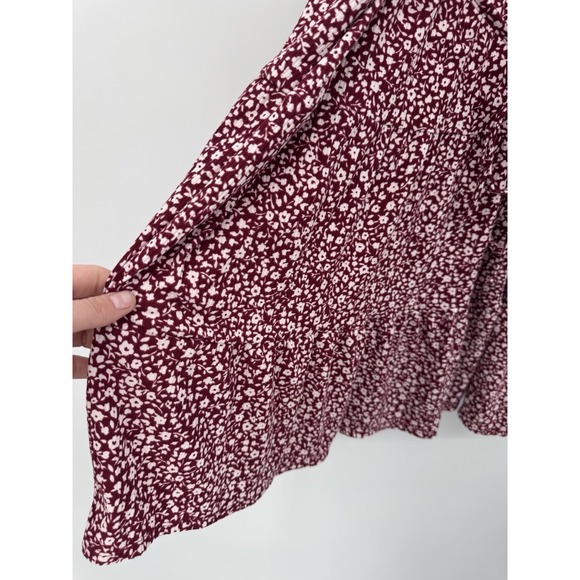 Y2K‎ Sundress Vintage Wrap Summer Dress ditzy Floral Red  tie back babydoll 1X - Picture 10 of 13